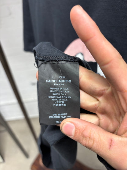 SS2016 Saint Laurent ‘Blood Luster’ Black Graphic T-Shirt