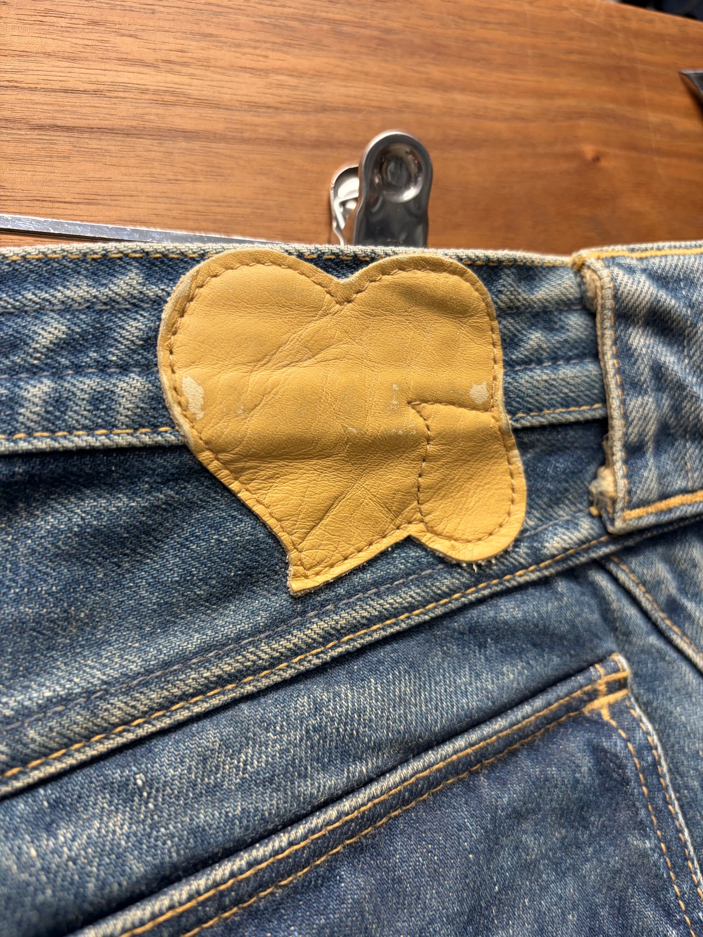 AW2009 Number (N)ine ‘A Closed Feeling’ Crying Heart Patch Bush Cargo Skinny Jeans