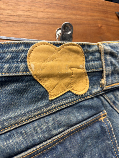 AW2009 Number (N)ine ‘A Closed Feeling’ Crying Heart Patch Bush Cargo Skinny Jeans
