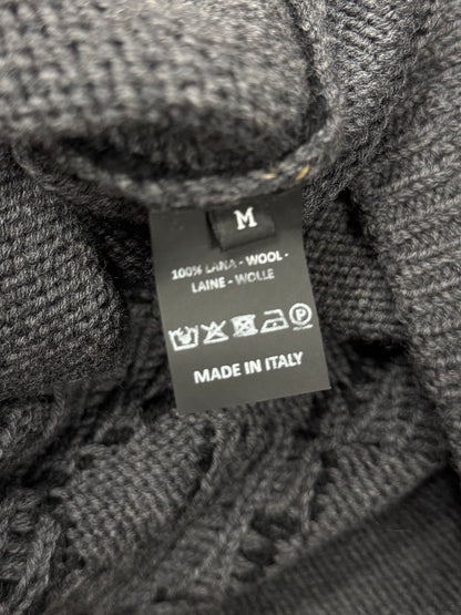 AW2020 Raf Simons Cropped ‘RS’ Logo Cropped Knit Sweater