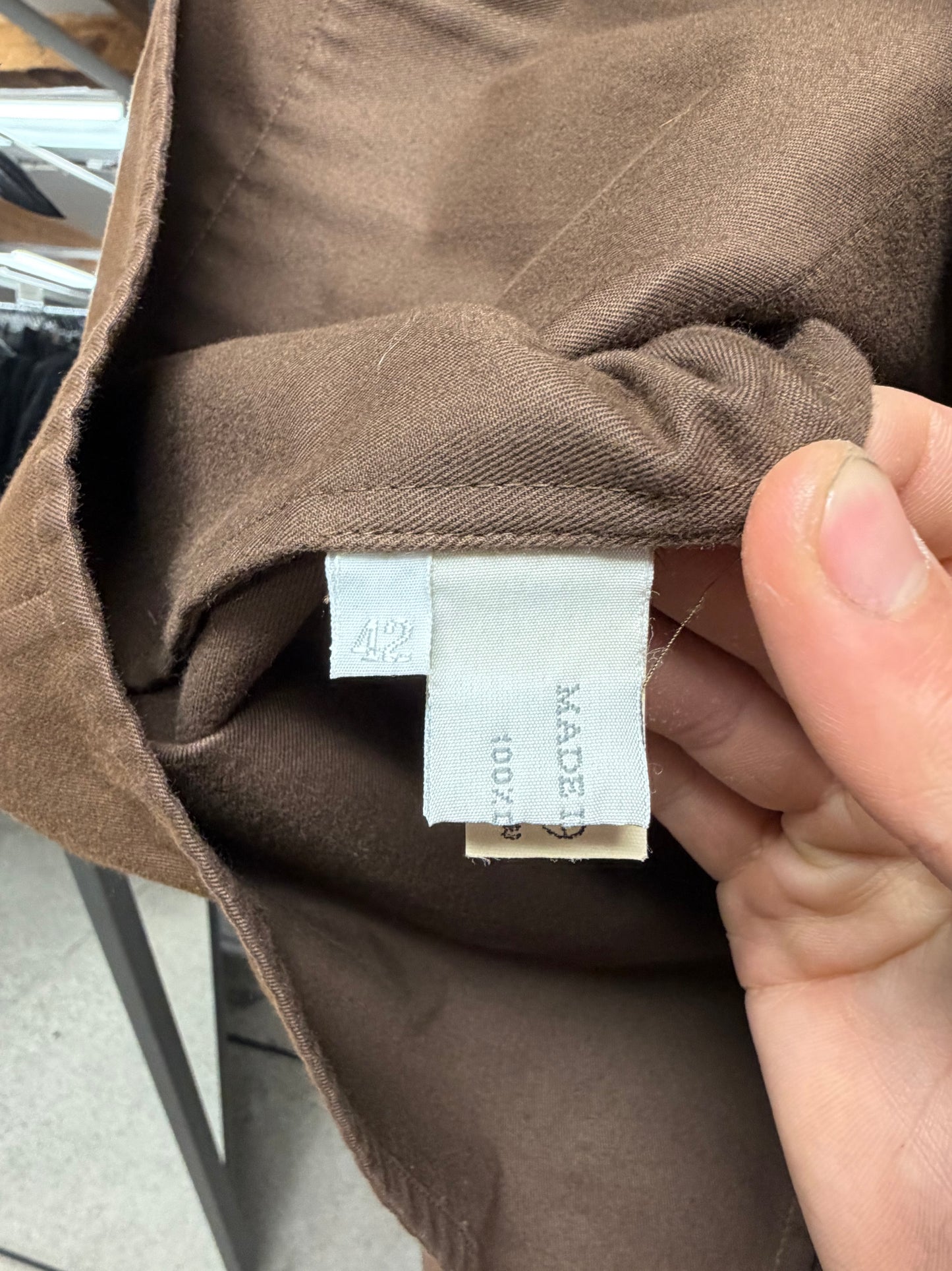 AW1999 Miu Miu High Neck Brown Cotton Trucker Jacket
