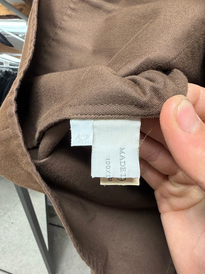 AW1999 Miu Miu High Neck Brown Cotton Trucker Jacket