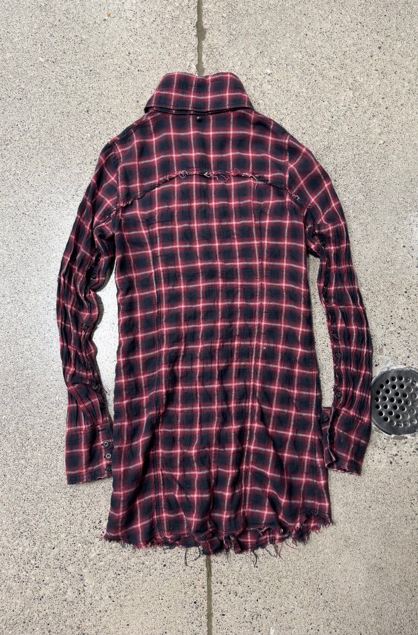 L.G.B. Distressed Shadow Plaid Flannel