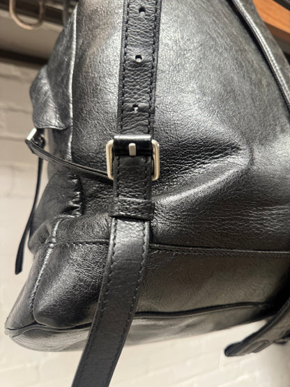 Balenciaga ‘Arena’ Black Calfskin Leather Studded Backpack