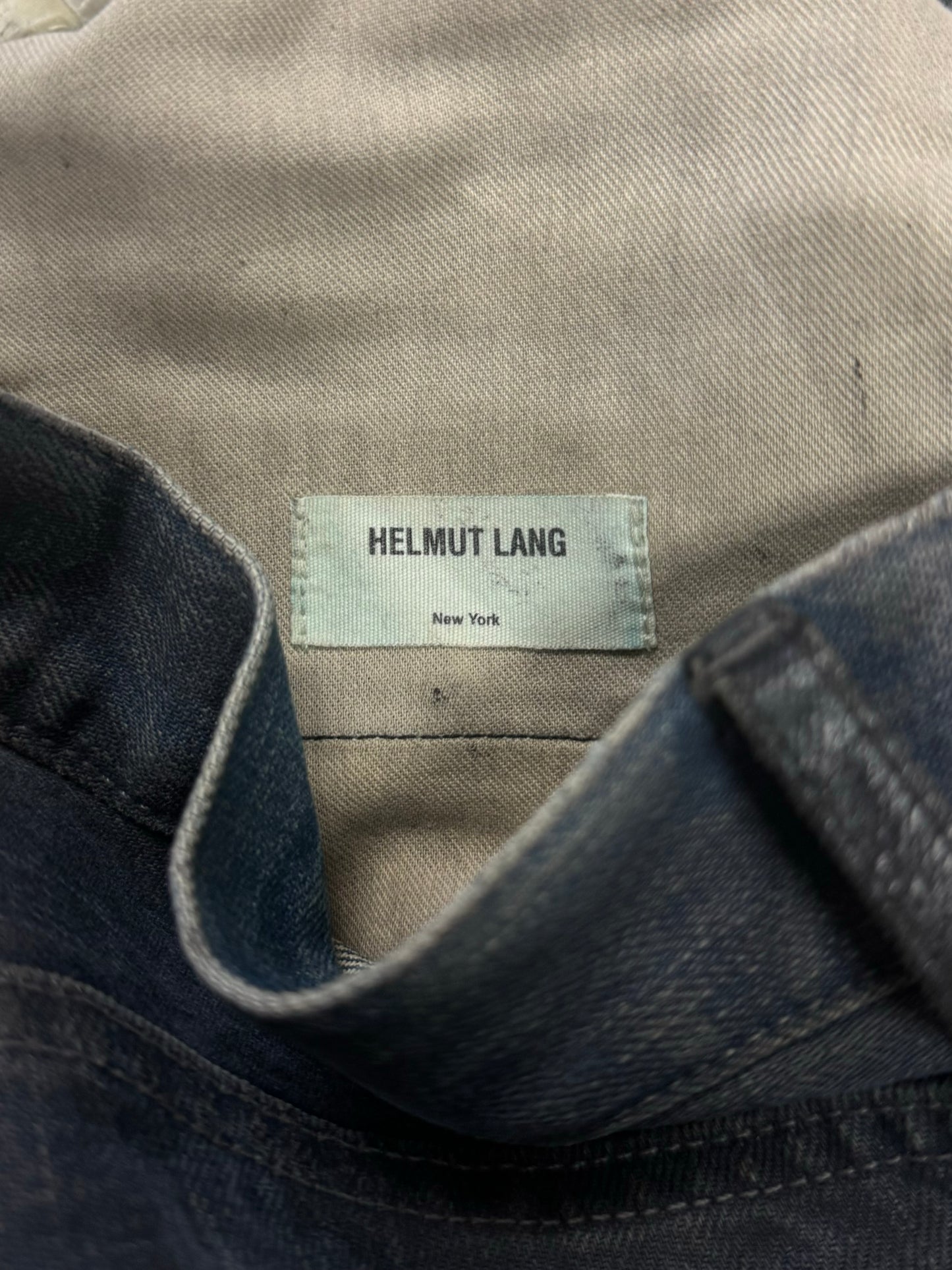 Helmut Lang ‘Oil Spill’ Washed Blue Bootcut Denim