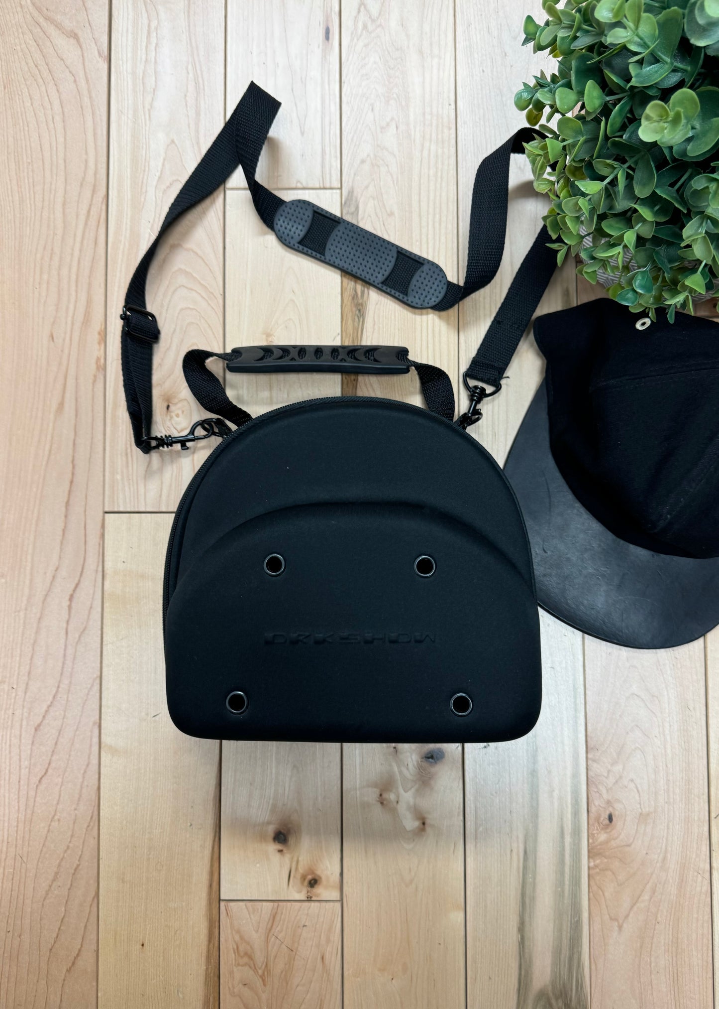 Rick Owens Leather SnapBack Hat and Hard Case Bag