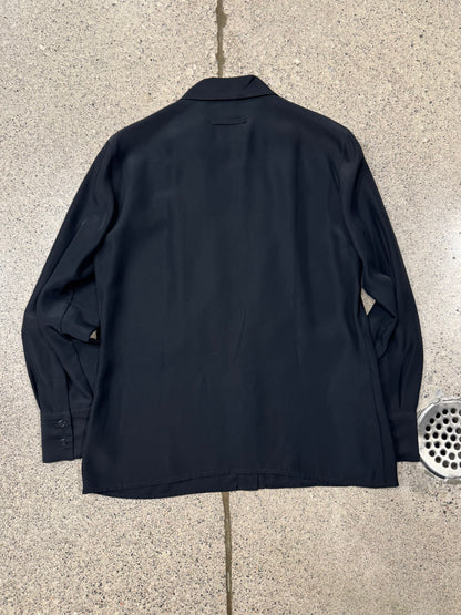 Vintage Jean Paul Gaultier ‘Laktan Lace’ Button Snap Collared Shirt