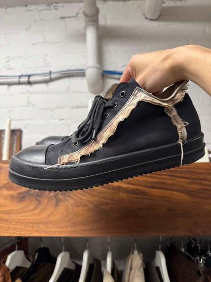 Rick Owens Limited Edition Distressed ‘Ramones’ Black/Brown Trim