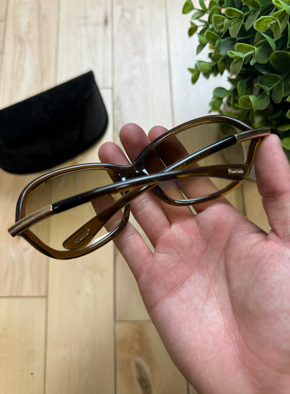 Tom Ford ‘Jennifer’ Brown Tinted Oval Sunglasses
