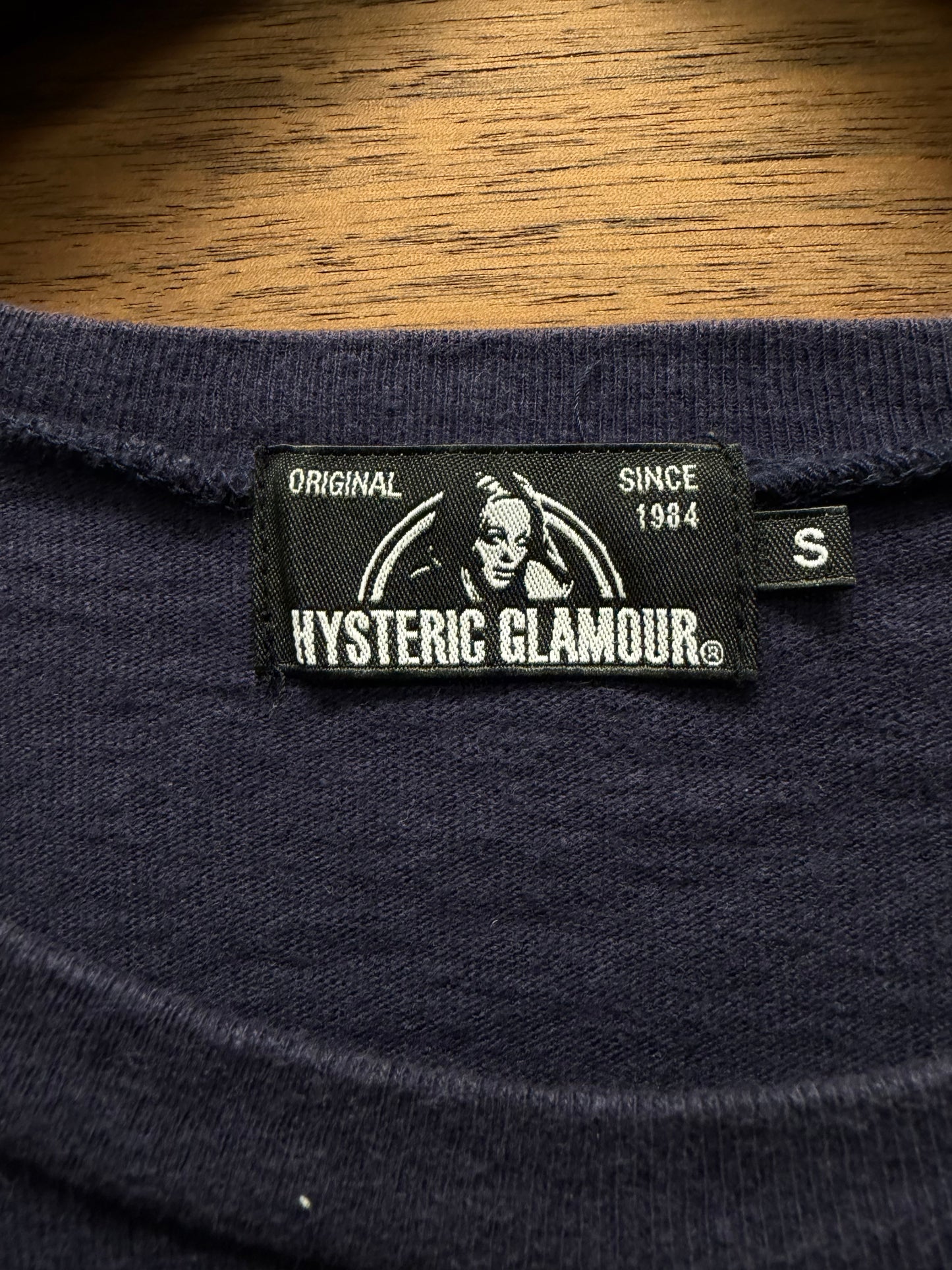 Hysteric Glamour Vintage Inspired ‘Michigan 1975’ Crest Logo Long Sleeve