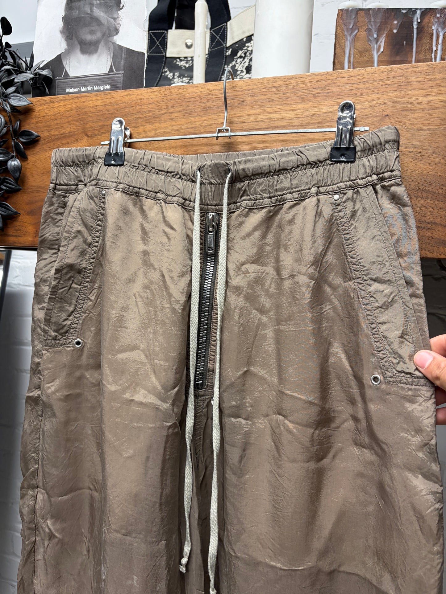 SS2023 Rick Owens ‘Edfu’ Dust Wide Leg Cupro ‘Bela’ Pants