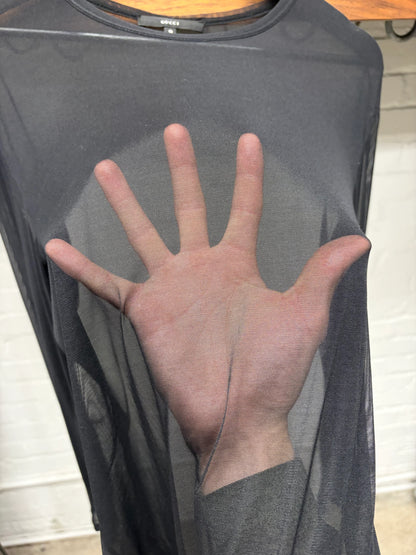 Gucci by Tom Ford Sheer Black Layering Long Sleeve Shirt