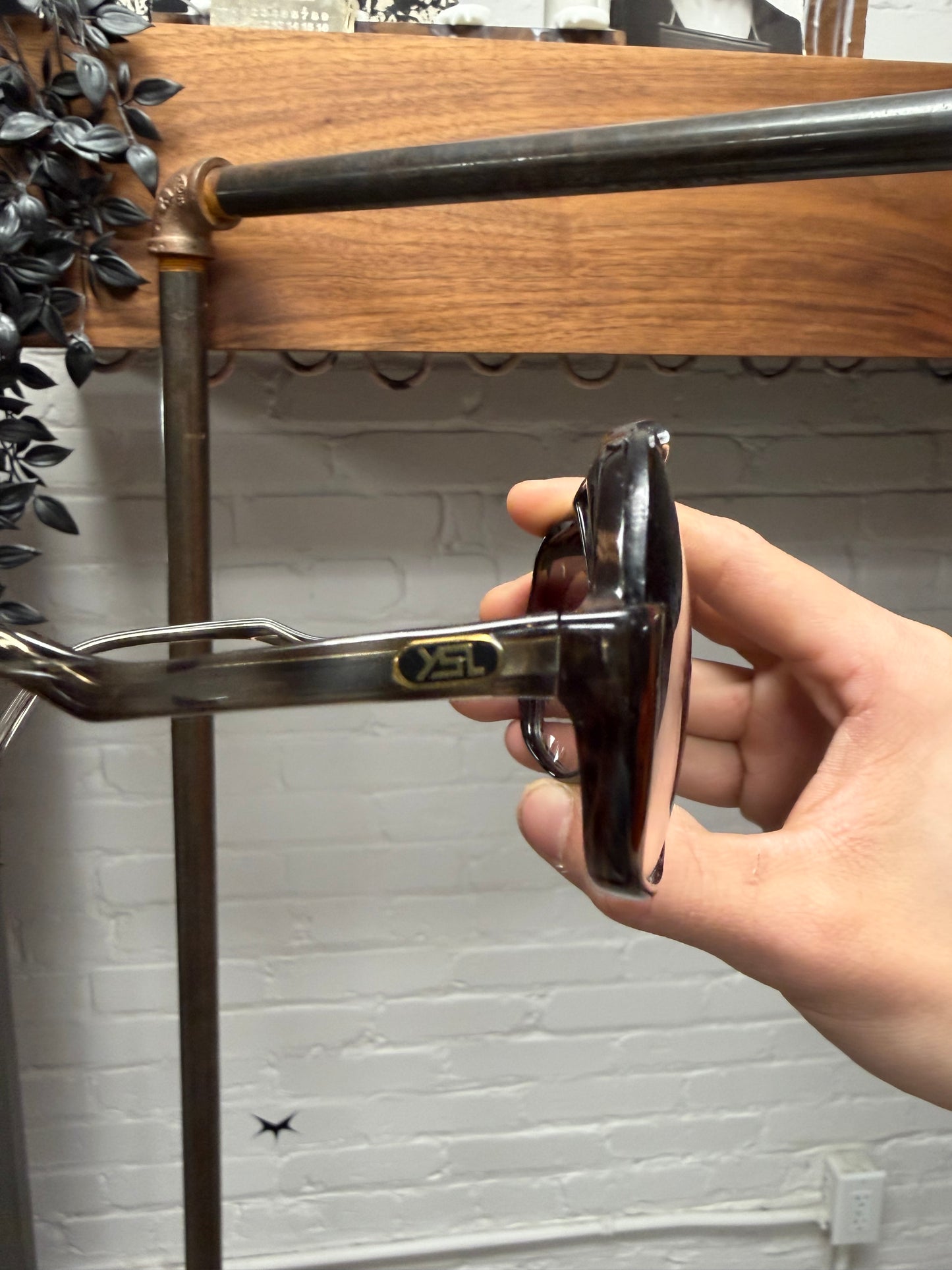 Vintage YSL Tortoiseshell Brown Aviator Sunglasses