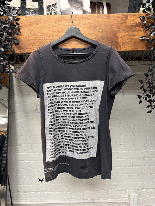 AW2007 Rick Owens ‘Dreams’ Traume Dust Brown T-Shirt