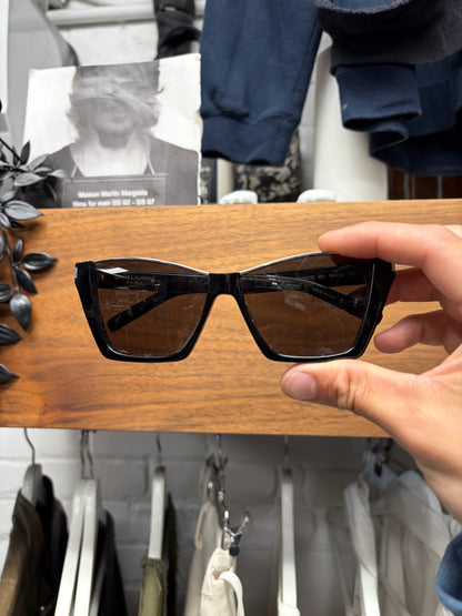 Saint Laurent ‘Half Rim’ Black Cat Eye Sunglasses