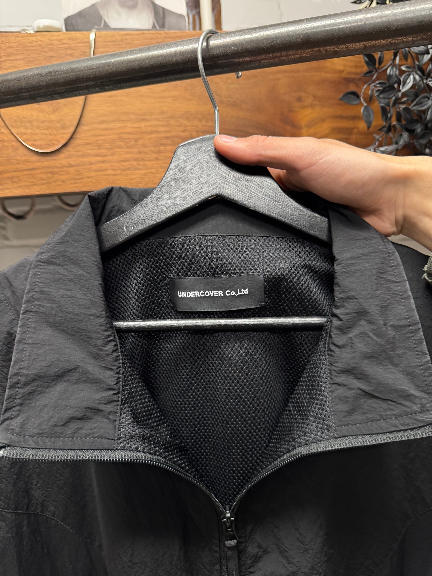 AW2021 Undercover x Evangelion Black Windbreaker Shell Jacket