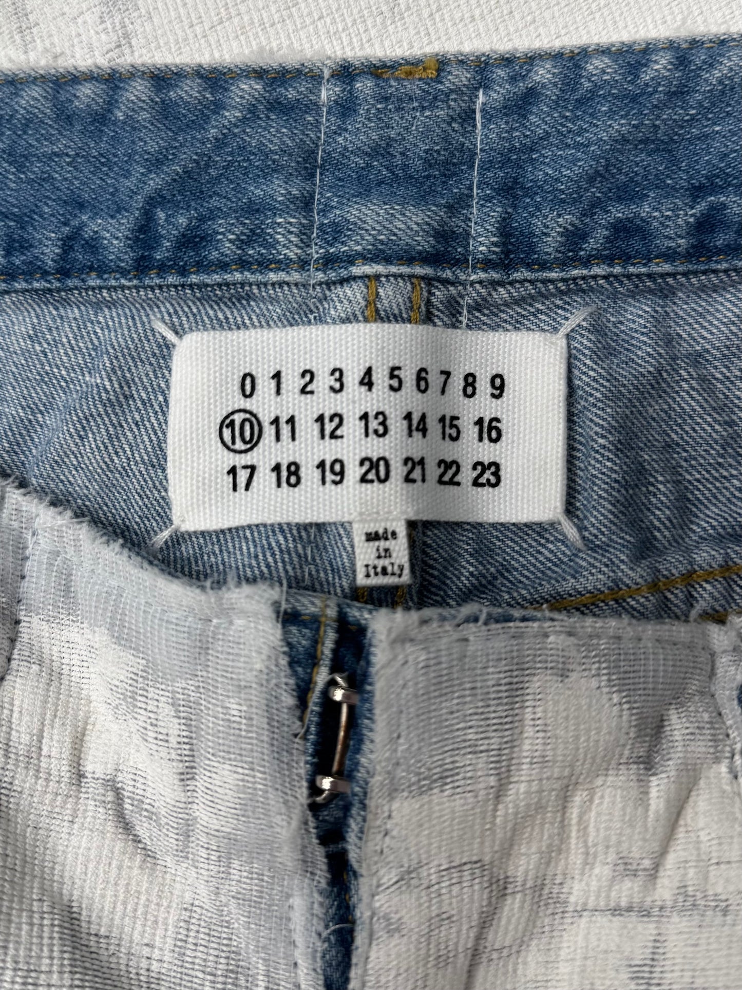 SS2016 Maison Margiela ‘Paint Coated’ White/Blue Denim