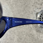 Balenciaga ‘Dynamo’ Blue Tint Oval Shape Sunglasses