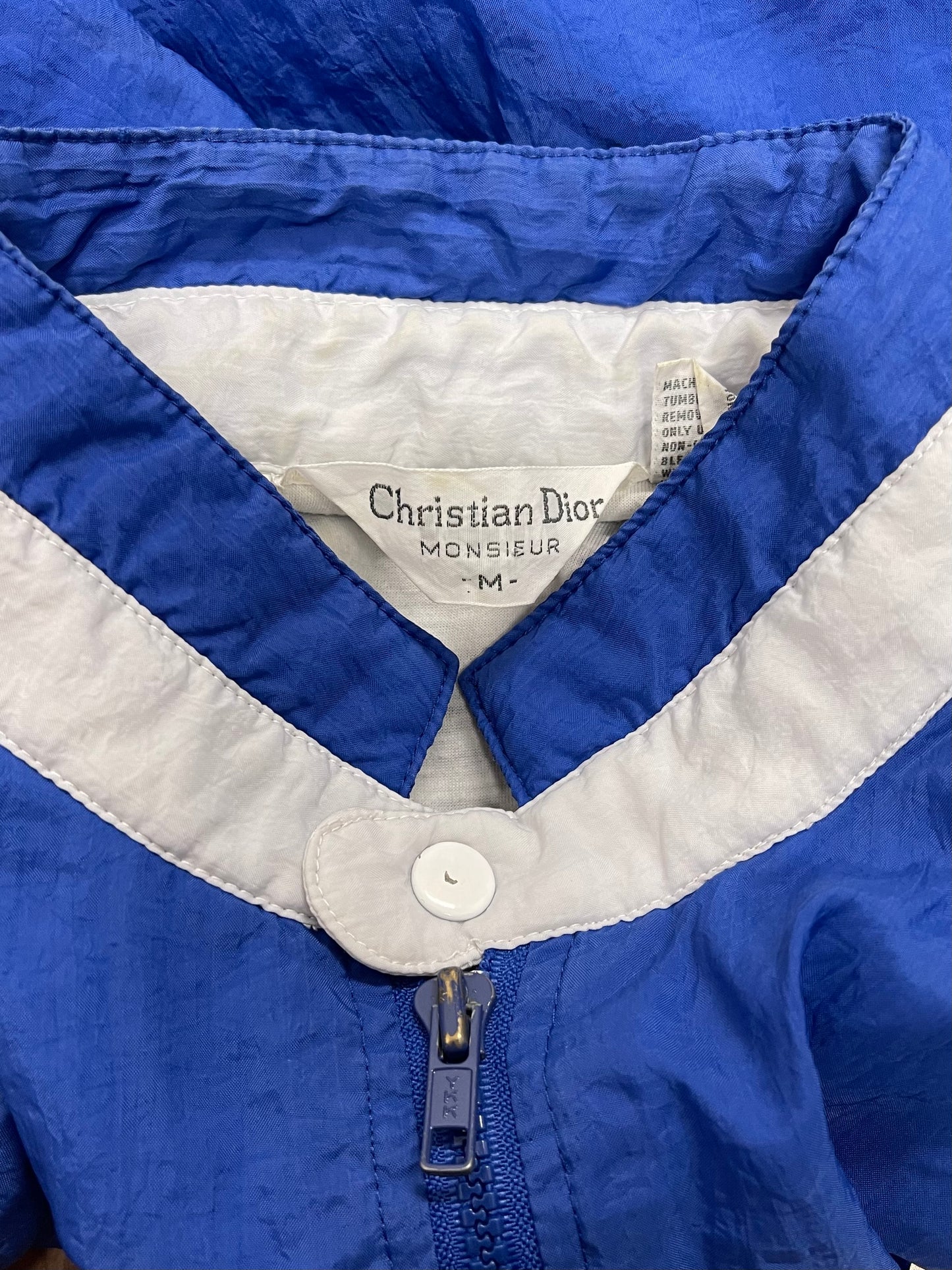 Vintage 1990s Dior Royal Blue/White Track Jacket