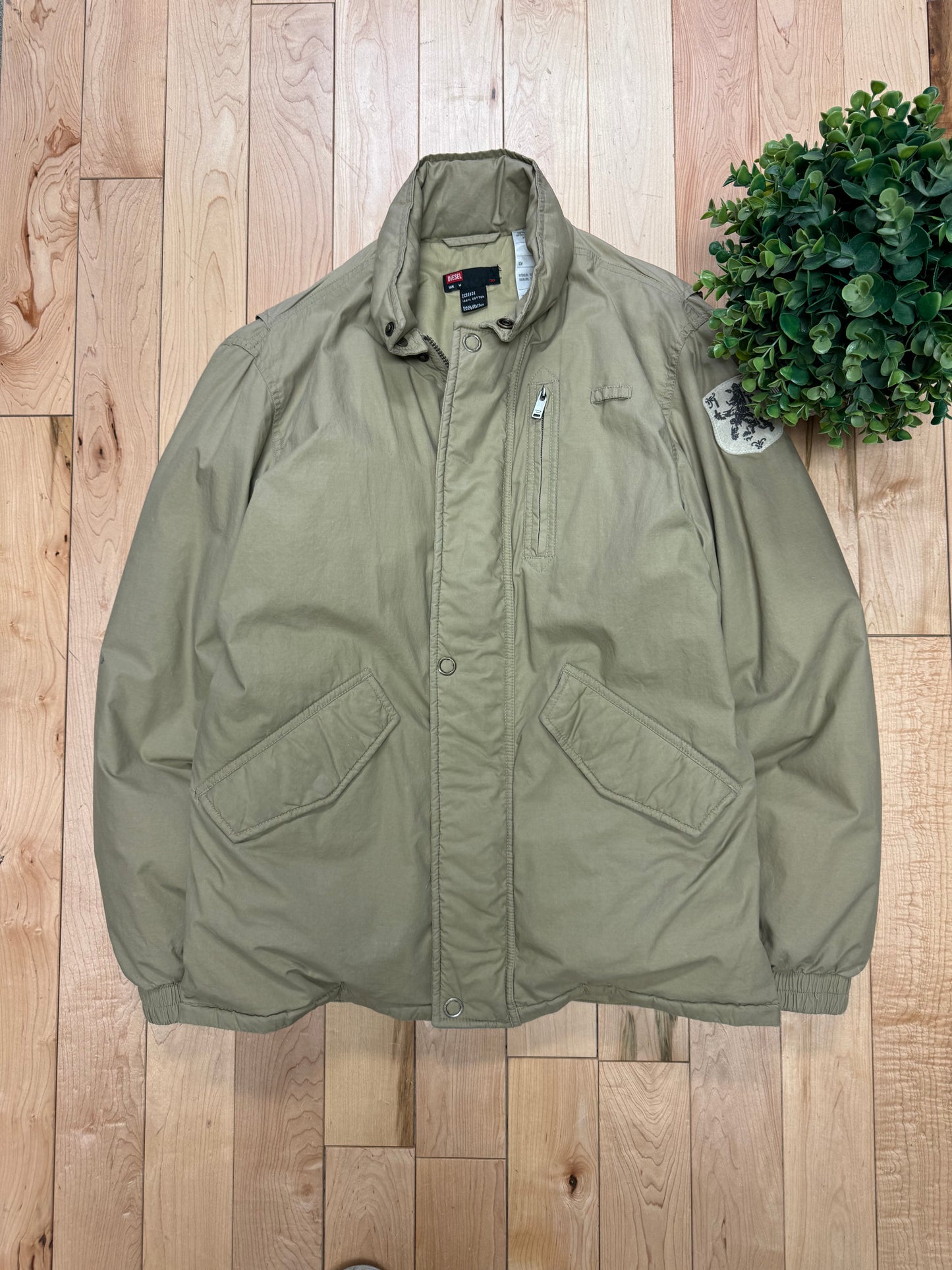 Diesel Down Filled Tan Puffer Jacket