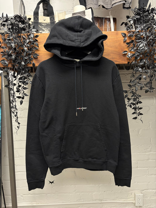 2020 Saint Laurent Black Classic ‘Box Logo’ Minimal Hoodie