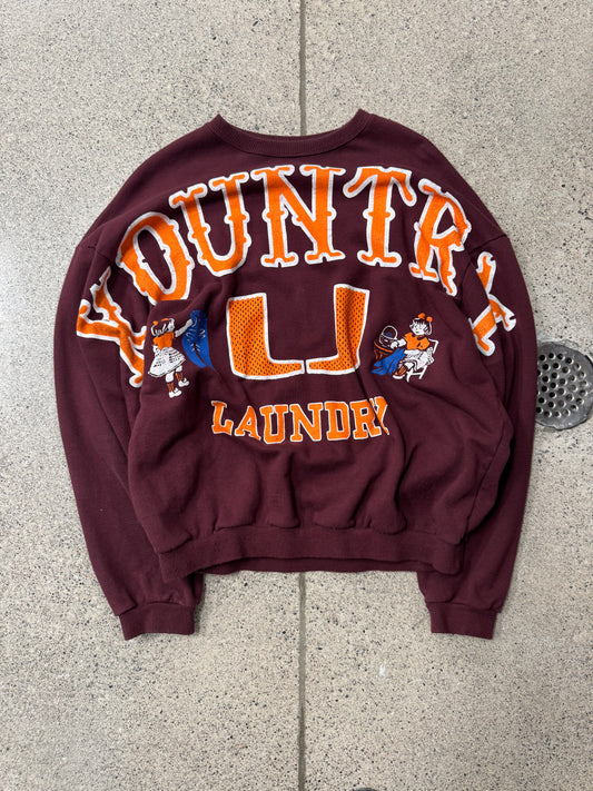 Kapital Kountry ‘Varsity’ Maroon/Orange Sweatshirt