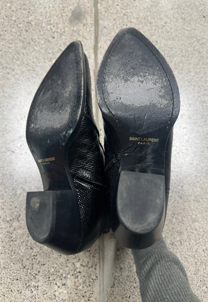 Saint Laurent Lizard Leather Iguana Lukas Boots