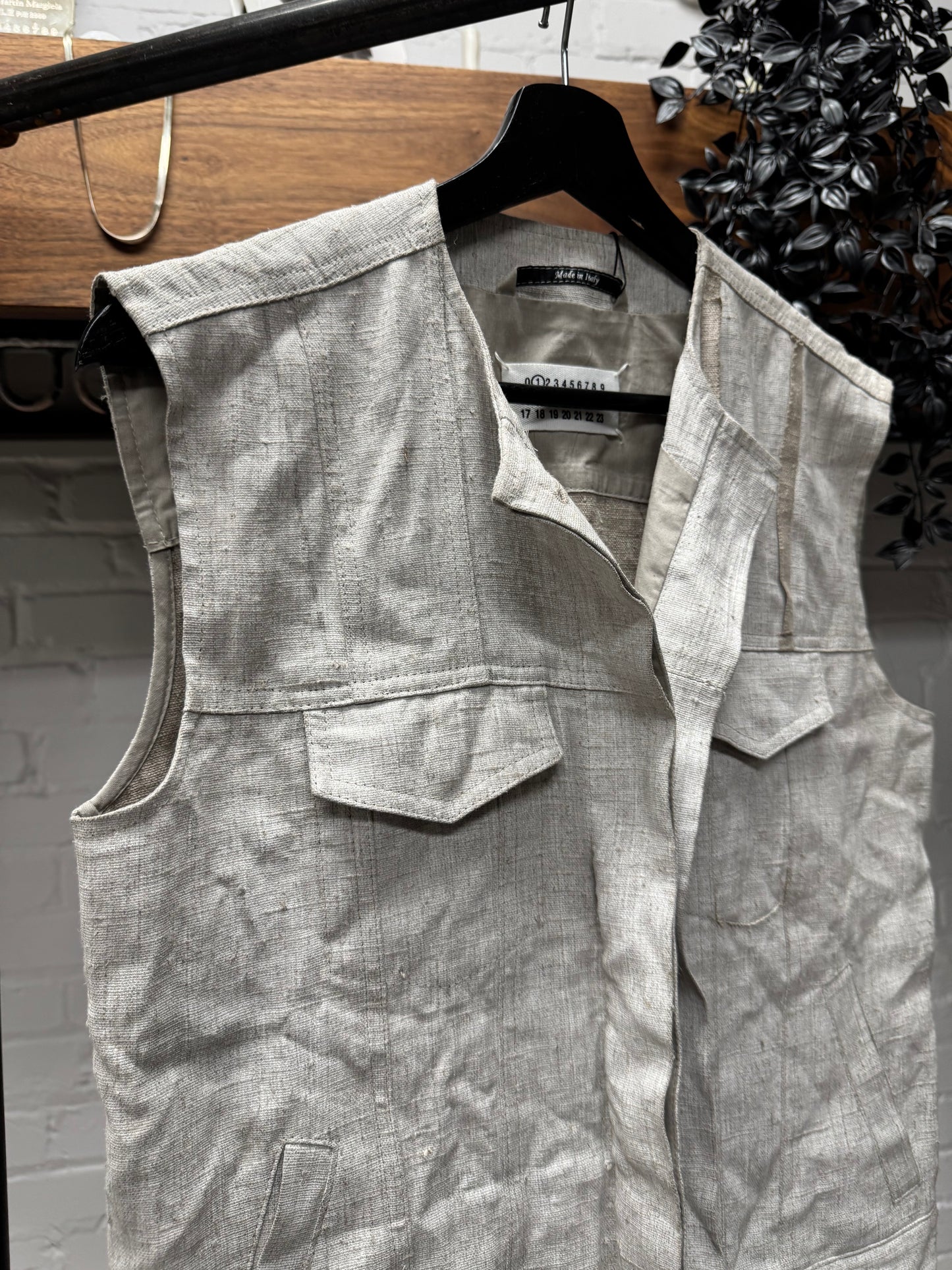 Maison Margiela ‘Tape Seam’ Unfinished Zip-Up Vest