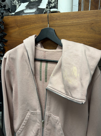 Rick Owens ‘Mountain Zip’ Faded Pink Hoodie