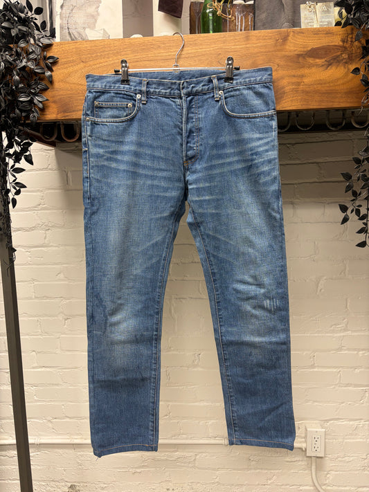Dior Homme Blue ‘Clawmark’ Distressed Skinny Jeans