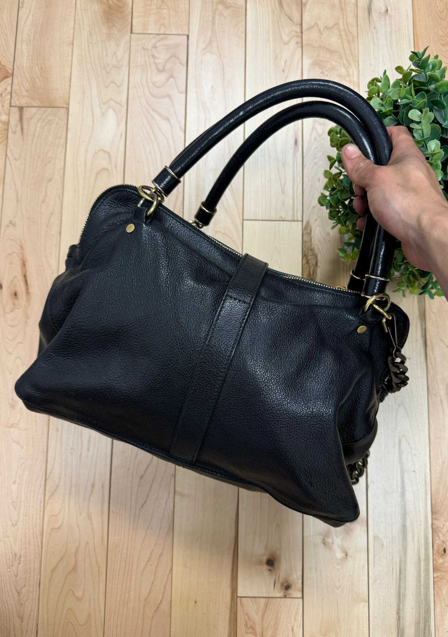 Burberry ‘Bartow’ Black Leather Shoulder Bag