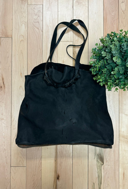 Guidi Deerskin Leather Reversible Hide Tote Bag