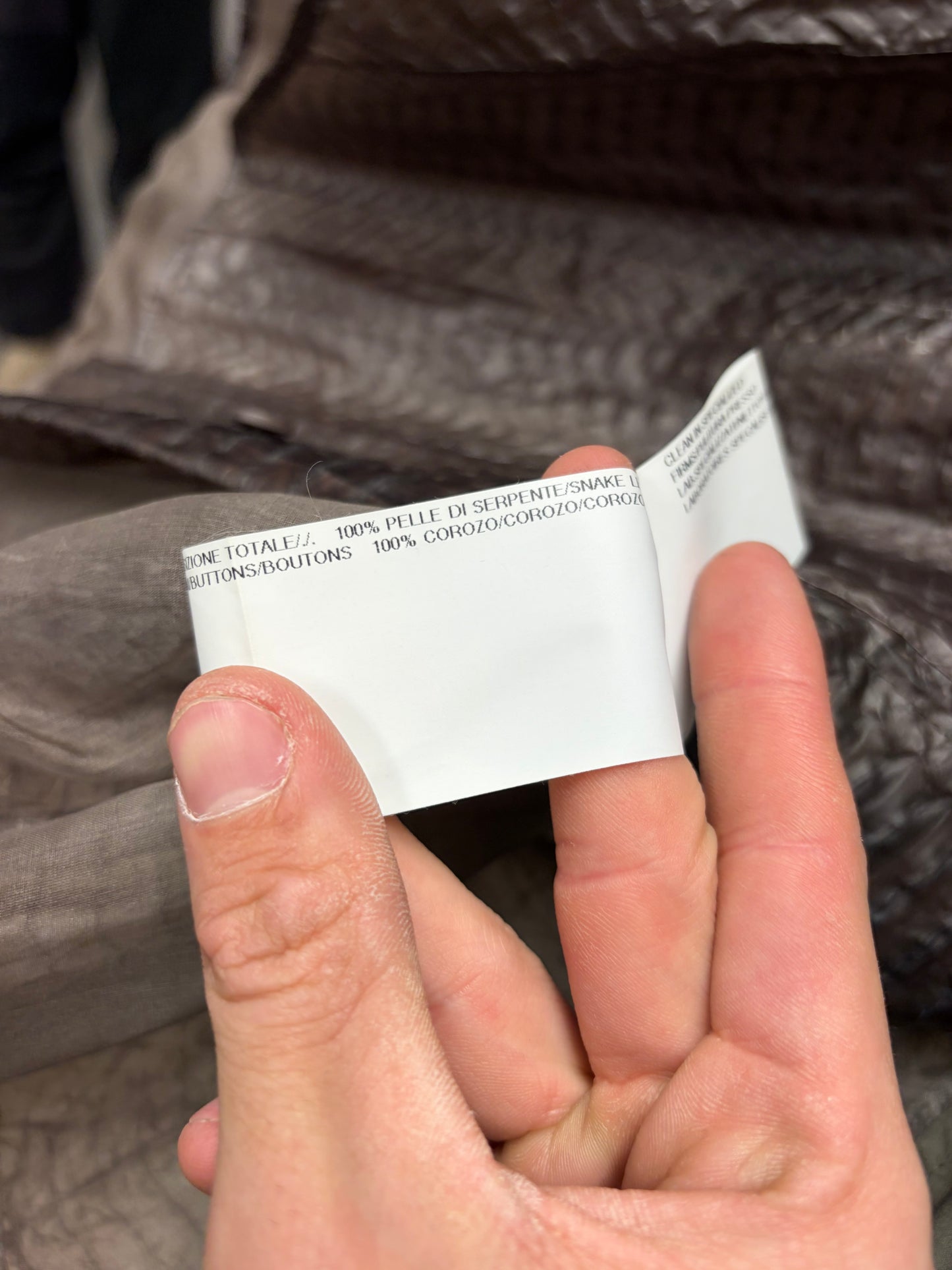 SS2016 Rick Owens Genuine Python Leather ‘Cyclops’ Collared Button Up Shirt