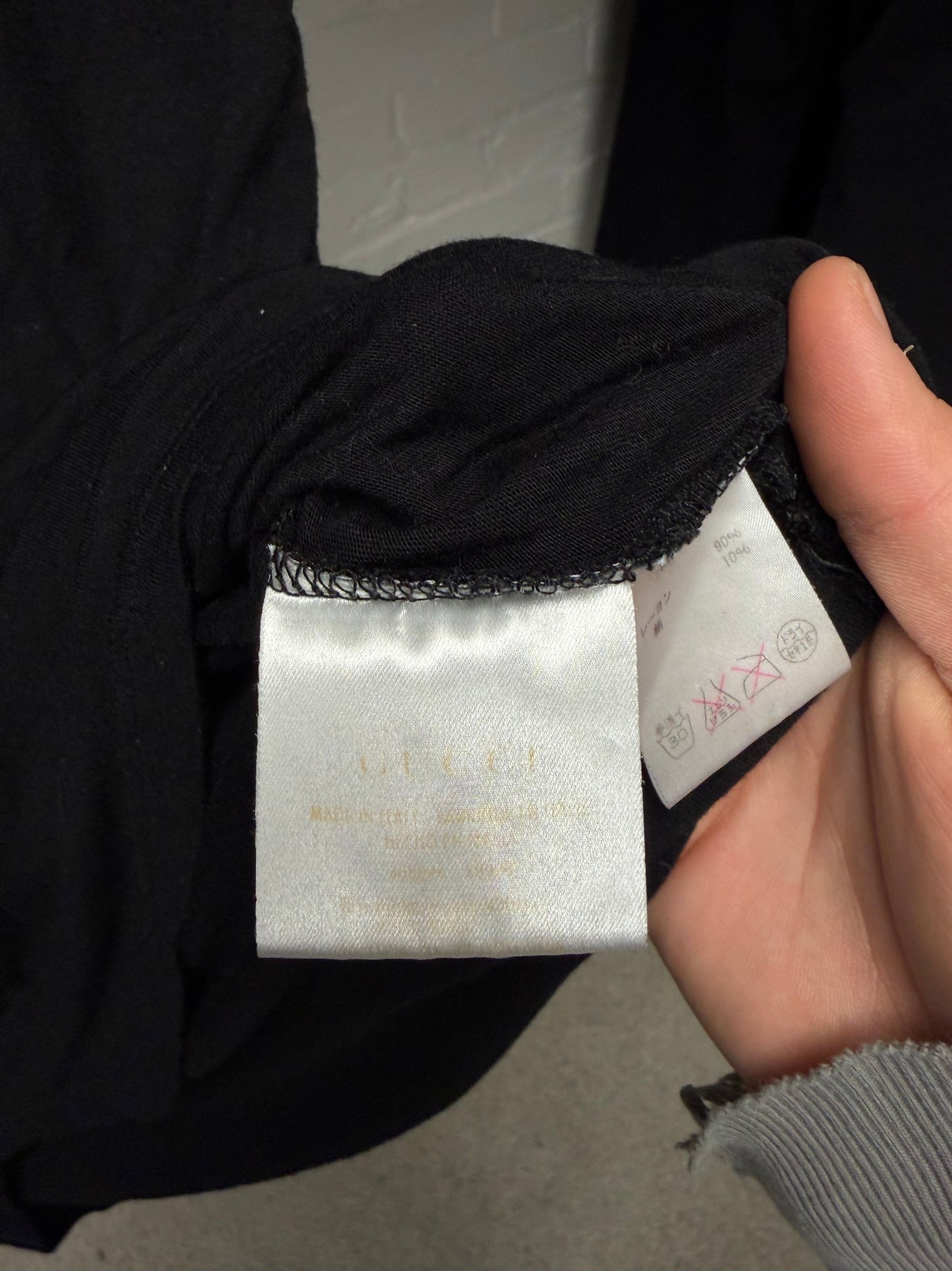 2000s Gucci ‘Viaggio’ Semi Sheer Thin Black Cotton Layering Shirt