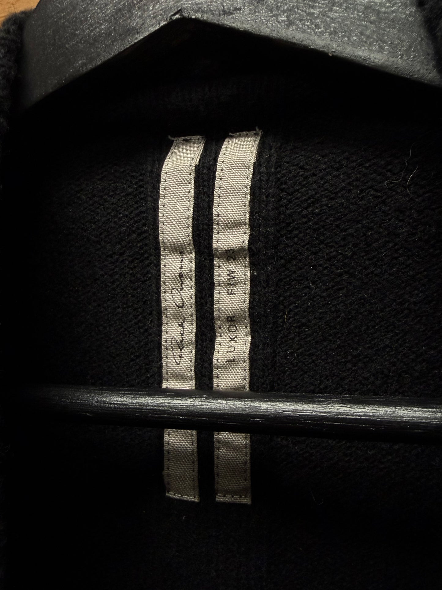 AW2023 Rick Owens ‘Luxor’ Black Cashmere Sweater