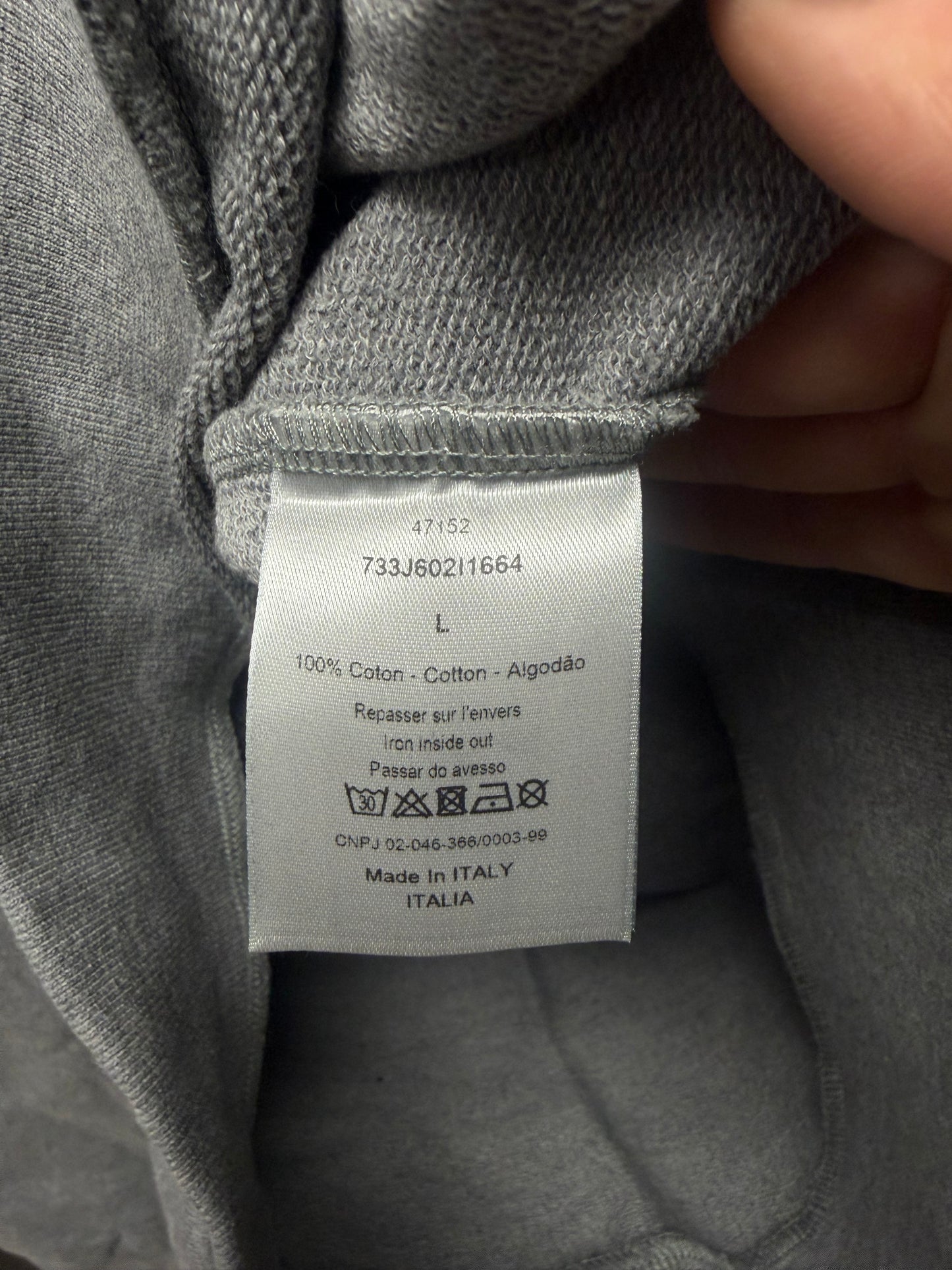 AW2017 Dior Homme ‘Hardior’ Grey Logo Sweatshirt