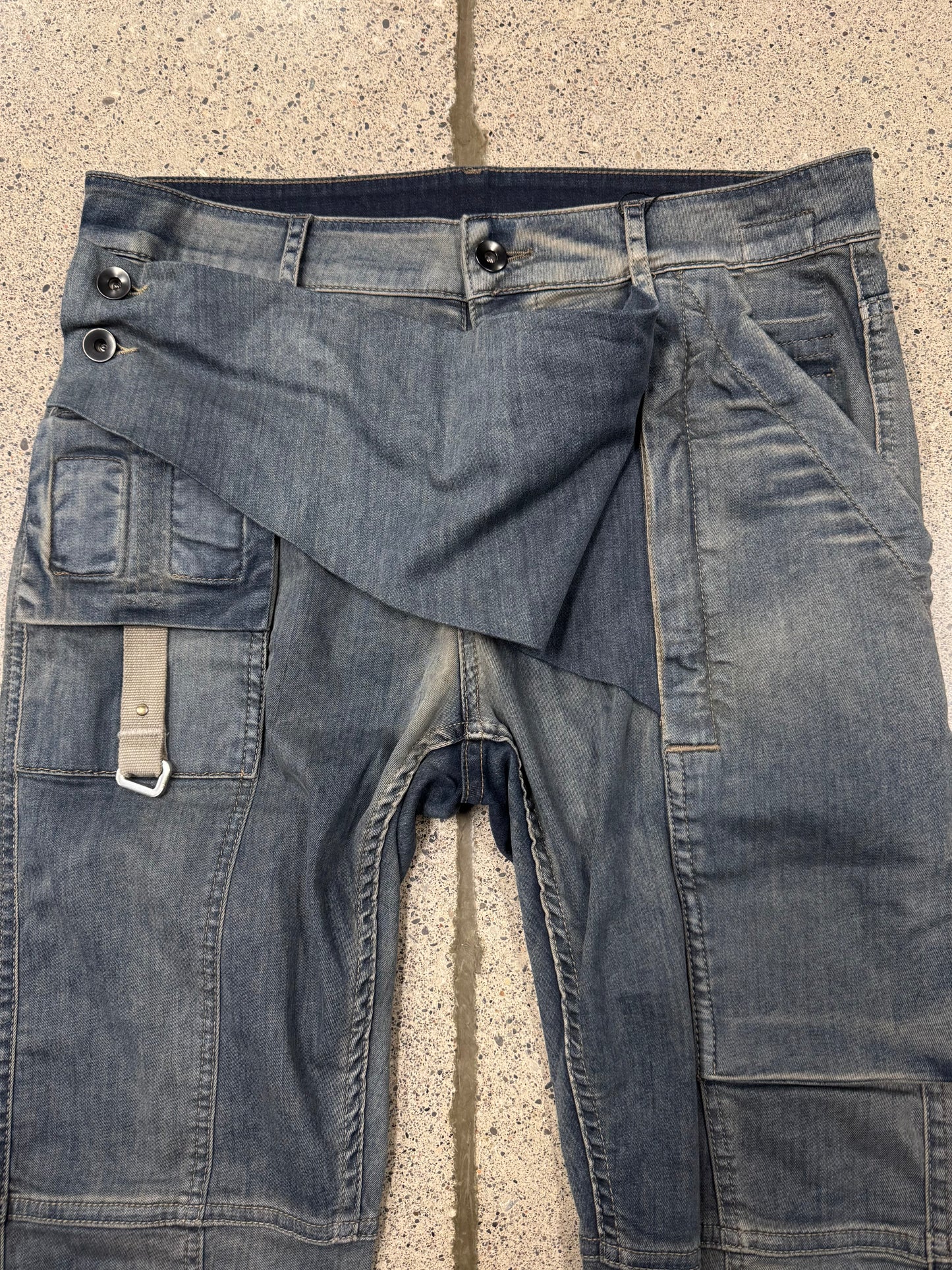 SS2019 Rick Owens ‘Memphis Cut’ Washed Blue Denim