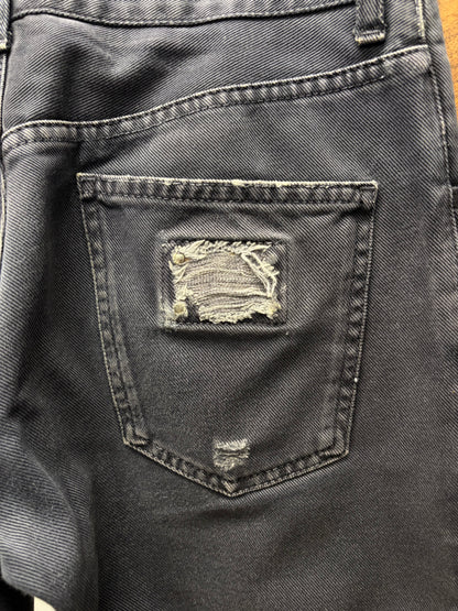 Dolce & Gabbana Washed Black Slim Cut Denim