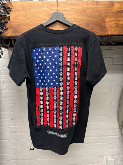 Chrome Hearts ‘Flag Logo’ Black Graphic T-Shirt