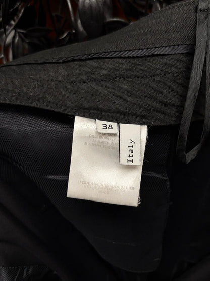 2000s Balenciaga Darted Black Slim Cut Trousers