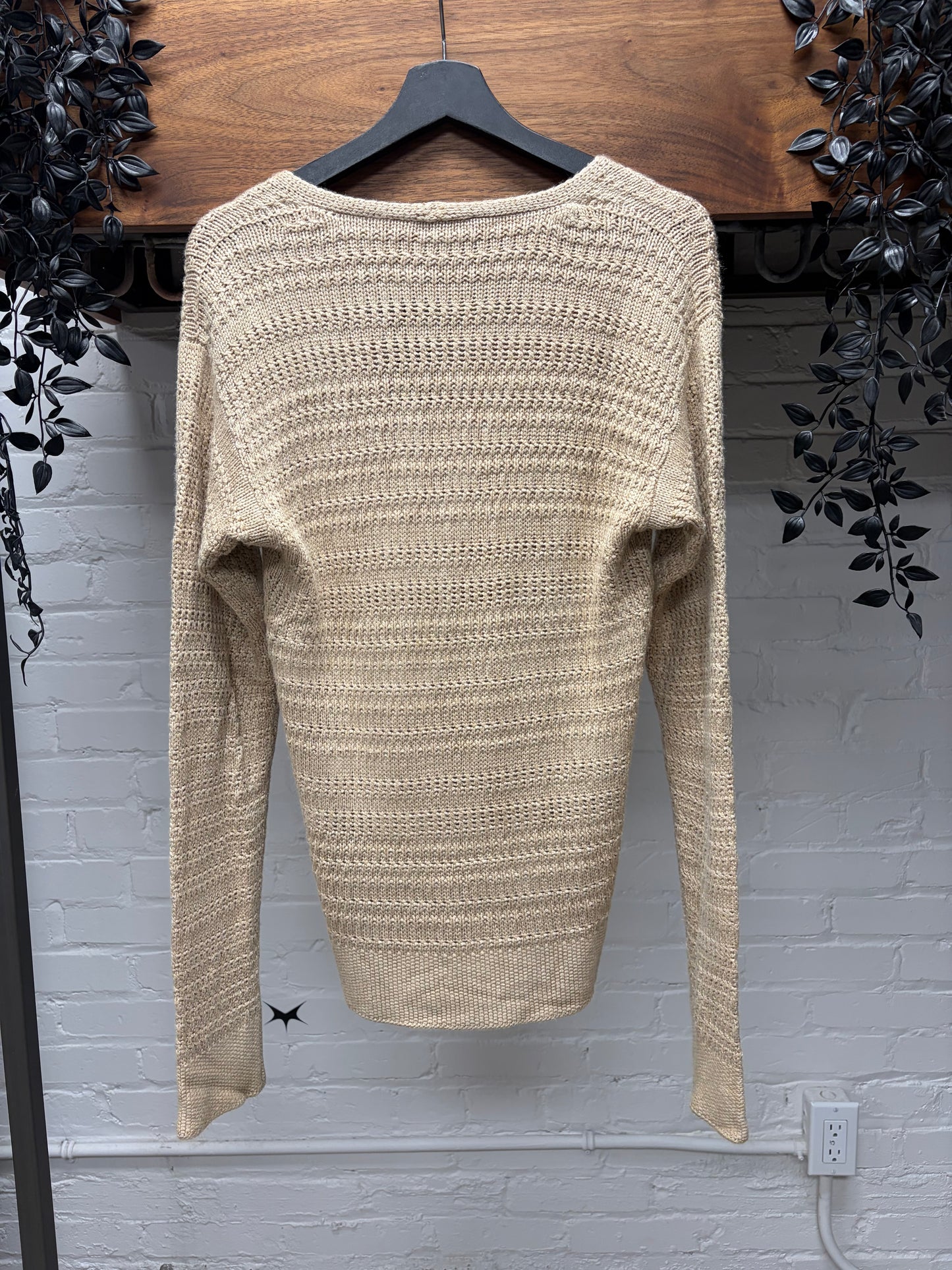 2005 Gucci Silk Knit Plunge Neckline Sweater