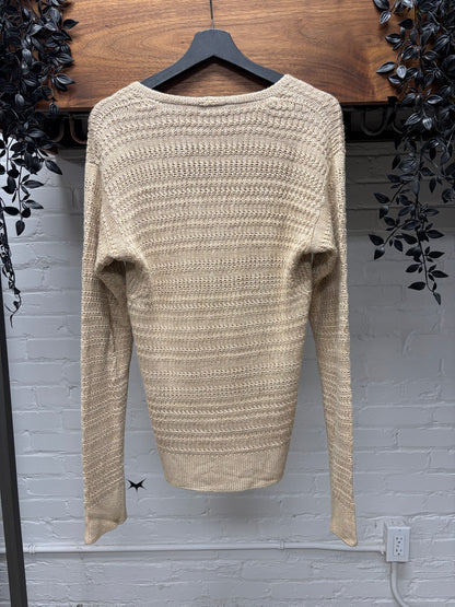 2005 Gucci Silk Knit Plunge Neckline Sweater