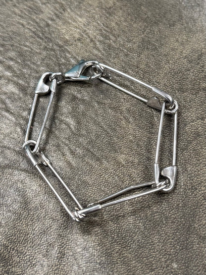 Balenciaga ‘Safety Pin’ 925 Silver Bracelet