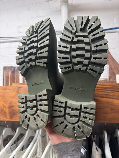 Balenciaga Military Green ‘Trooper’ Combat Boots