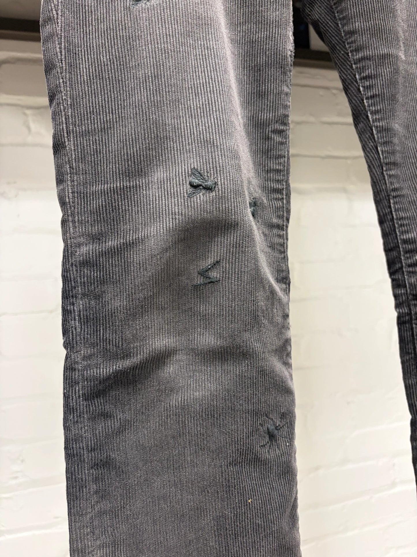 AW2006 Undercover ‘GuruGuru’ Faded Black Corduroy ‘Bug Denim’