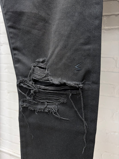 AW2005 Undercover ‘Arts & Crafts’ Leather ‘Cummerbund’ Denim