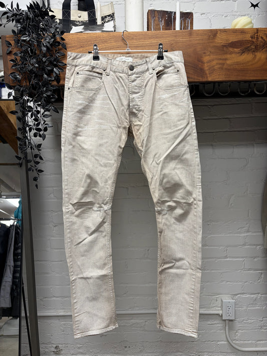 Balmain Dirty White ‘Rustic Fade’ Skinny Jeans
