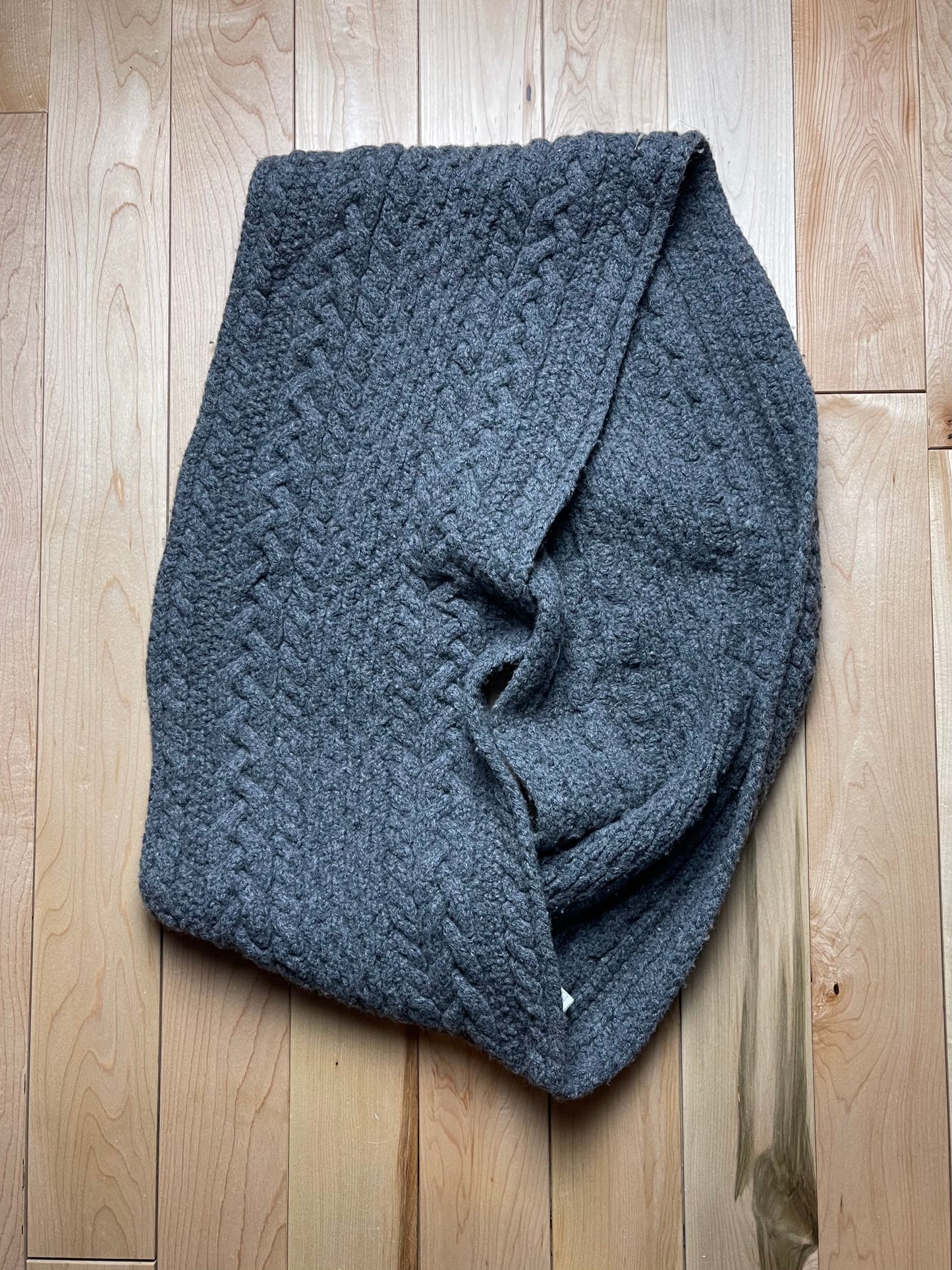 Yohji Yamamoto Cable Knit Wool One Piece Scarf