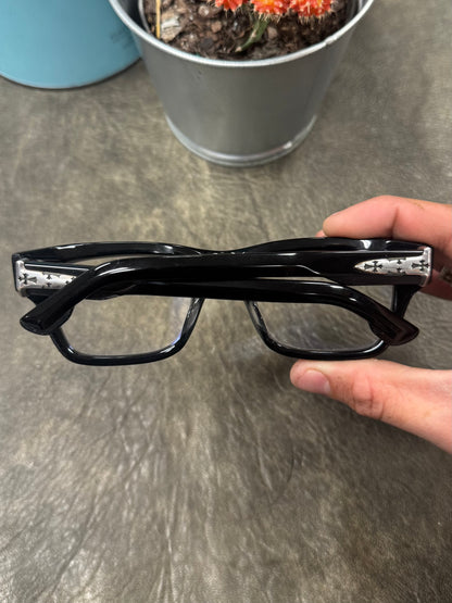 Chrome Hearts ‘Crypdic’ 925 Silver Cross Prescription Frames