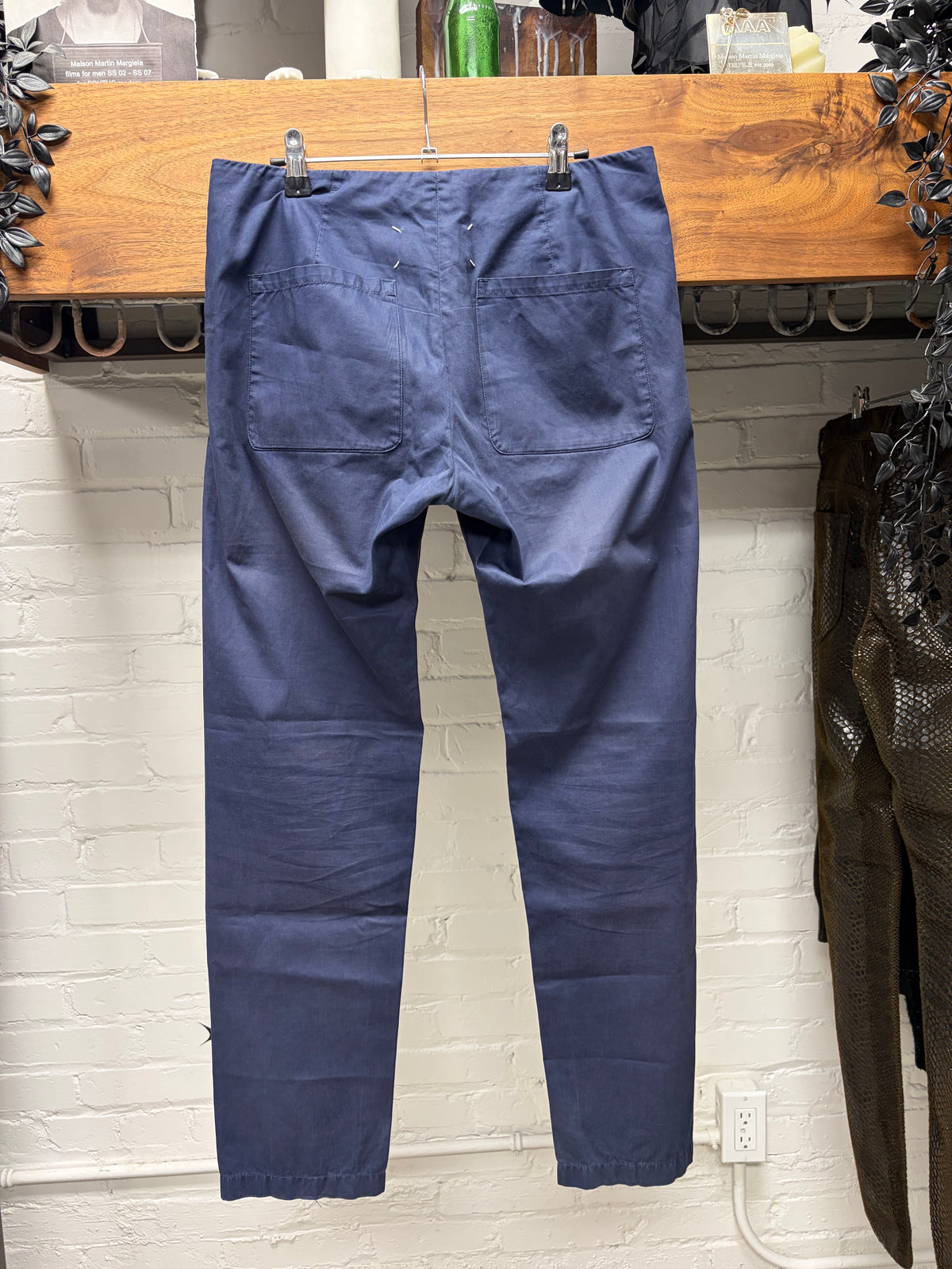 Maison Margiela Sun-Faded Workwear Blue Straight Leg Pants